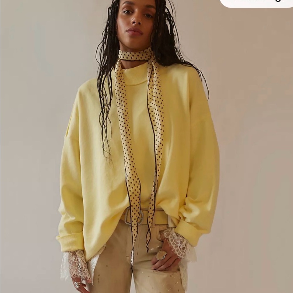 Free People Palm Springs butter cream sweatshirt current style